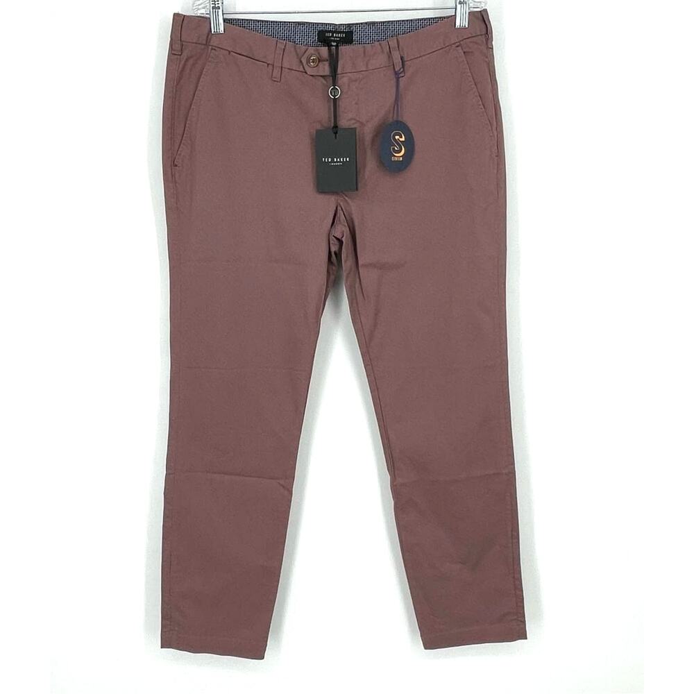Ted Baker London MMT Sidonii Slim Fit Printed Chino‎ Pink Men's 36R